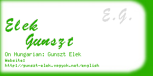 elek gunszt business card